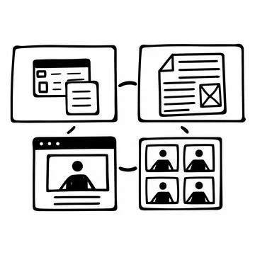 Flat Vector Illustration Of Online Collaboration T (1)(1) Stock Illustration