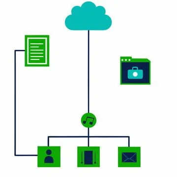 Flat Vector Illustration Of Online Collaboration T (1) Stock Illustration
