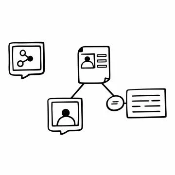 Flat Vector Illustration Of Online Collaboration T(1) Stock Illustration