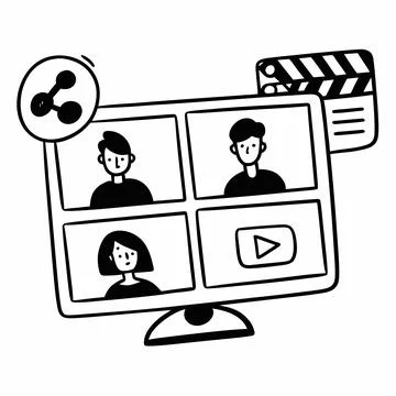 Flat Vector Illustration Of Online Communication P Stock Illustration