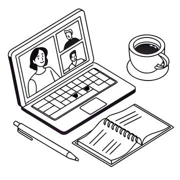 Flat Vector Illustration Of Online Course Learning Stock Illustration