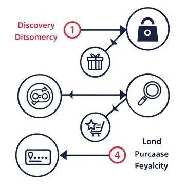 Flat Vector Illustration Of Online Customer Journe (1) Stock Illustration