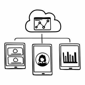 Flat Vector Illustration Of Online Service Managem (1) Stock Illustration