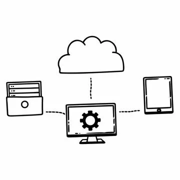 Flat Vector Illustration Of Online Service Managem Stock Illustration