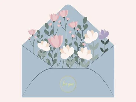 Flat vector illustration. Postcard. Cute greeting cards and posters for wed.. Stock Illustration