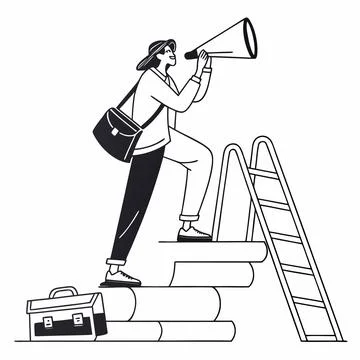 Flat Vector Illustration Of Professional Service P Stock Illustration