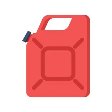 Flat vector illustration of a red canister isolated on white background Stock Illustration