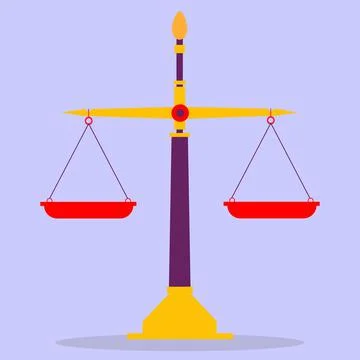 Flat vector illustration of the scale icon. Stock Illustration