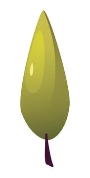 Flat vector illustration of a simple green tree with gradient color represent Stock Illustration