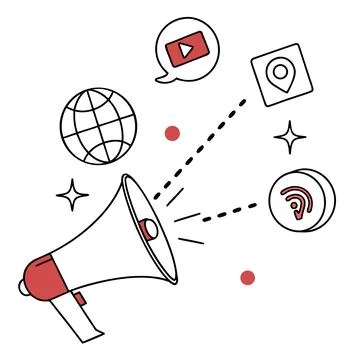 Flat Vector Illustration Of Social Media Marketing Stock Illustration