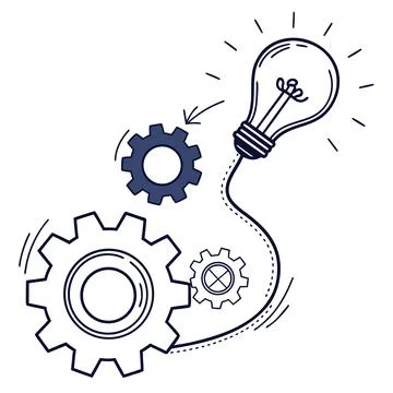 Flat Vector Illustration Of Startup Innovation Ide (1) Stock Illustration