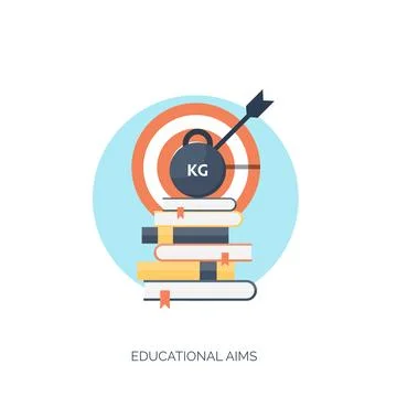 Flat vector illustration. Study ,learning concept background. Distance education Illustrazione stock
