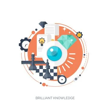 Flat vector illustration. Study ,learning concept background. Distance education Stockillustratie