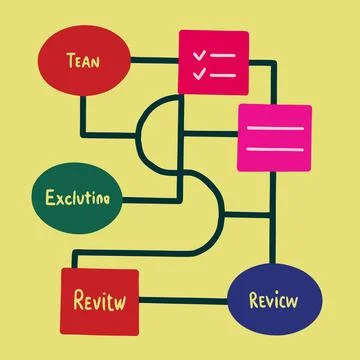 Flat Vector Illustration Of Team Productivity Work Illustrazione stock