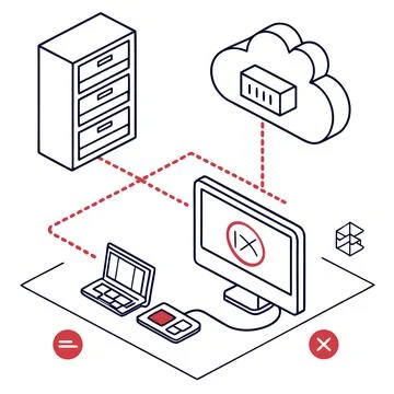 Flat Vector Illustration Of Technology Driven Work Stock Illustration