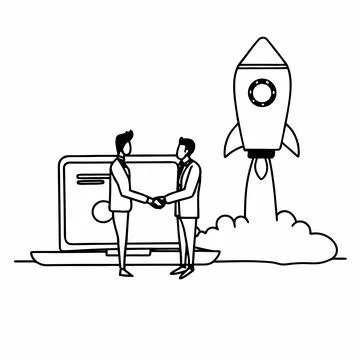 Flat Vector Illustration Of Technology Startup Lau Stock Illustration