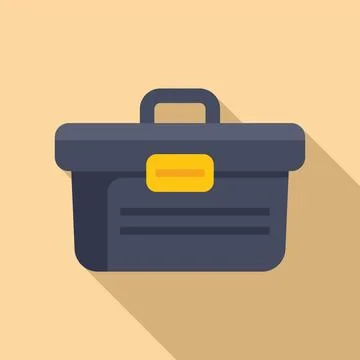 Flat vector illustration of a tool box Stock Illustration