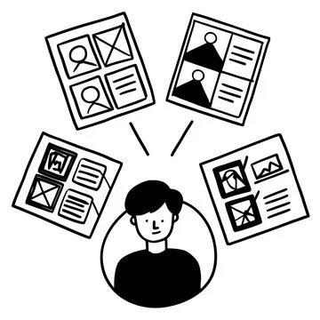 Flat Vector Illustration Of User Centered Design P Stock Illustration