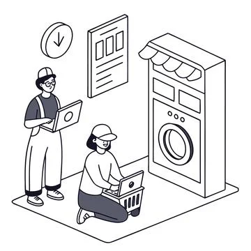 Flat Vector Illustration Of User Interface Design Stock Illustration