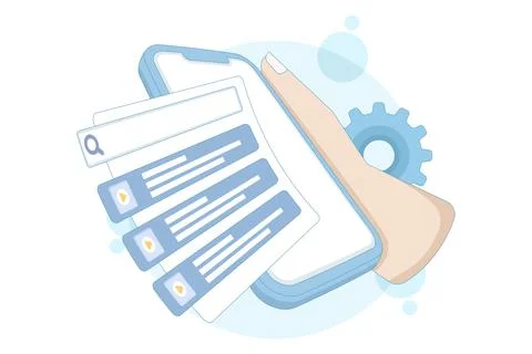 Flat vector illustration of a video optimization concept Stock Illustration