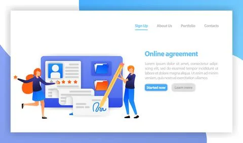 Flat vector illustration for web, banner, landing page, mobile, UI. businessm Stock Illustration