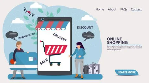 Flat vector illustration for web page design and mobile application design ba Stock Illustration