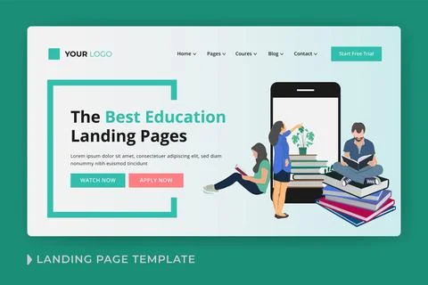 Flat vector illustration websites landing page design 스톡 일러스트