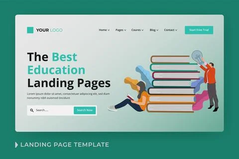 Flat vector illustration websites landing page design Illustrazione stock