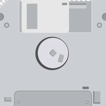 Flat vector image of a floppy disk, an obsolete computer data storage devic.. Stock Illustration