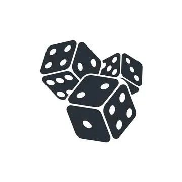 Flat vector image icons on a white background, isometric image, gambling for  Stock Illustration