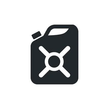 Flat vector image isolated on white background, canister icon in black color, イラスト素材