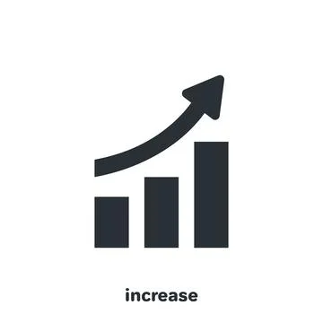 Flat vector image on white background, arrow tending to the top of the rising Stock Illustration