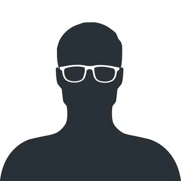 Flat vector image on a white background, icon in the form of a silhouette of  Stock Illustration