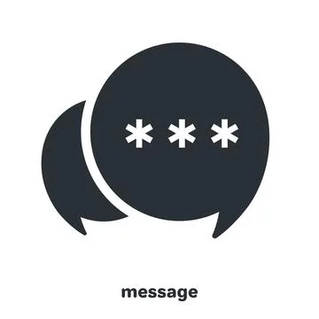 Flat vector image on white background, icons of speech balls, message or chat Stock Illustration