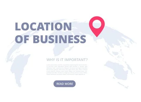 Flat vector image on a white background, world map and location icon, busines イラスト素材