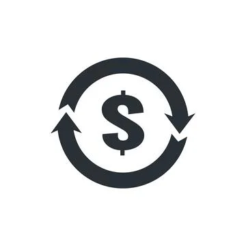 Flat vector image on a white background, arrows going in a circle and in the  Illustrazione stock