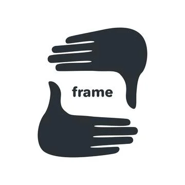 Flat vector image on a white background, icon in the form of palms with folde Stock Illustration