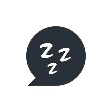 Flat vector image on white background, bubble icon with letter z, sleep icon Illustrazione stock