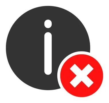 Flat Vector Incorrect Info Icon Stockillustratie