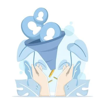 Flat vector of lead generation concept Stock Illustration