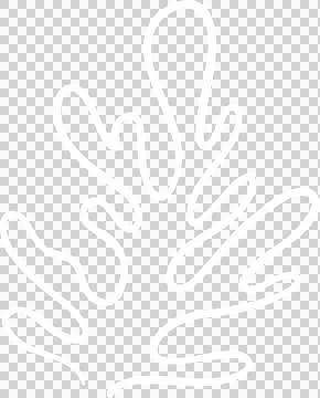 Flat vector line art is forming abstract coral branch shape on transparent Illustrazione stock