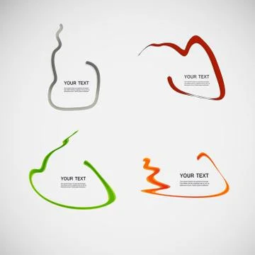 Flat vector line dialog design color elements Stock Illustration