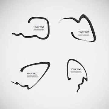 Flat vector line dialog design color elements Stock Illustration