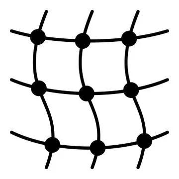 Flat Vector Mesh Network Icon Stock Illustration