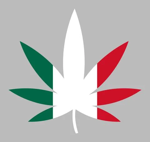 Flat Vector Mexican Marijuana Icon Stock Illustration