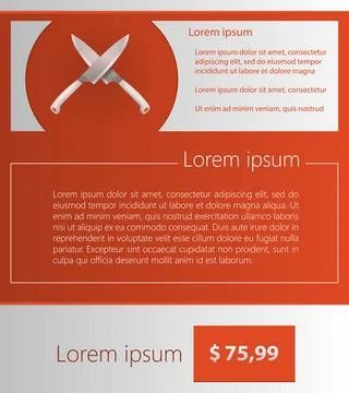 Flat vector minimalist template business design. Knife. Flat vector illust... Stock Photos