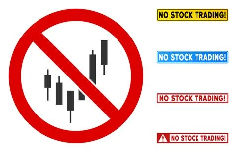Flat Vector No Candlesticks Chart Sign with Texts in Rectangular Frames Stockillustratie