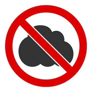Flat Vector No Clouds Icon Illustrazione stock