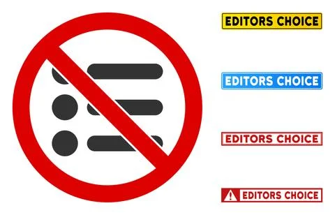 Flat Vector No Items Sign with Messages in Rectangular Frames Stock Illustration