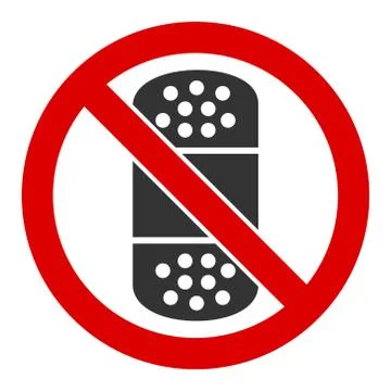 Flat Vector No Patch Icon 스톡 일러스트